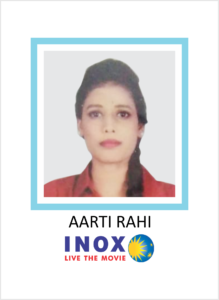 AARTI RAHI student of AKSA International Placed in INOX