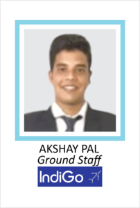 AKSHAY PAL is a student of AKSA International placed in INDIGO as Ground Staff