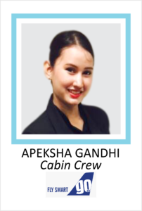 APEKSHA GANDHI is a student of AKSA International placed in FLY SMART GO as Cabin Crew