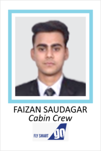 FAIZAN SAUDAGAR is a student of AKSA International placed in FLY SMART GO as Cabin Crew