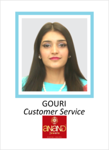 GOURI student of AKSA International Placed in ANAND JEWELS