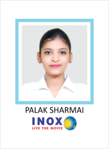 PALAK SHARMAI student of AKSA International Placed in INOX