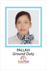PALLAVI is a student of AKSA International placed in Indo Thai as Ground Duty
