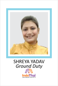 SHREYA YADAV is a student of AKSA International placed in Indo Thai as Ground Staff
