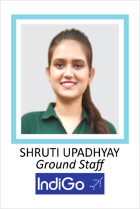 SHRUTI UPADHYAY is a student of AKSA International placed in INDIGO as Ground Staff